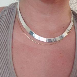 7mm 925 herringbone necklace